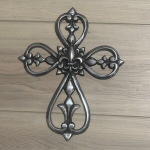 Elegant Silver Wall Cross Decor